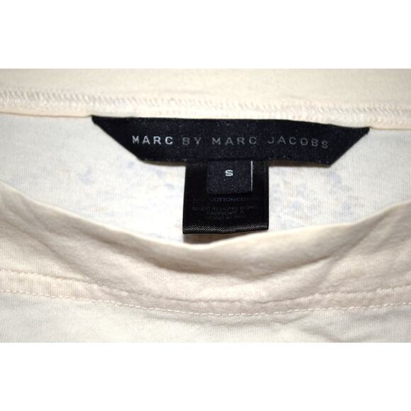 Marc by Marc Jacobs Ivory Paisley Print Scoop Neck Top S - Picture 3 of 4